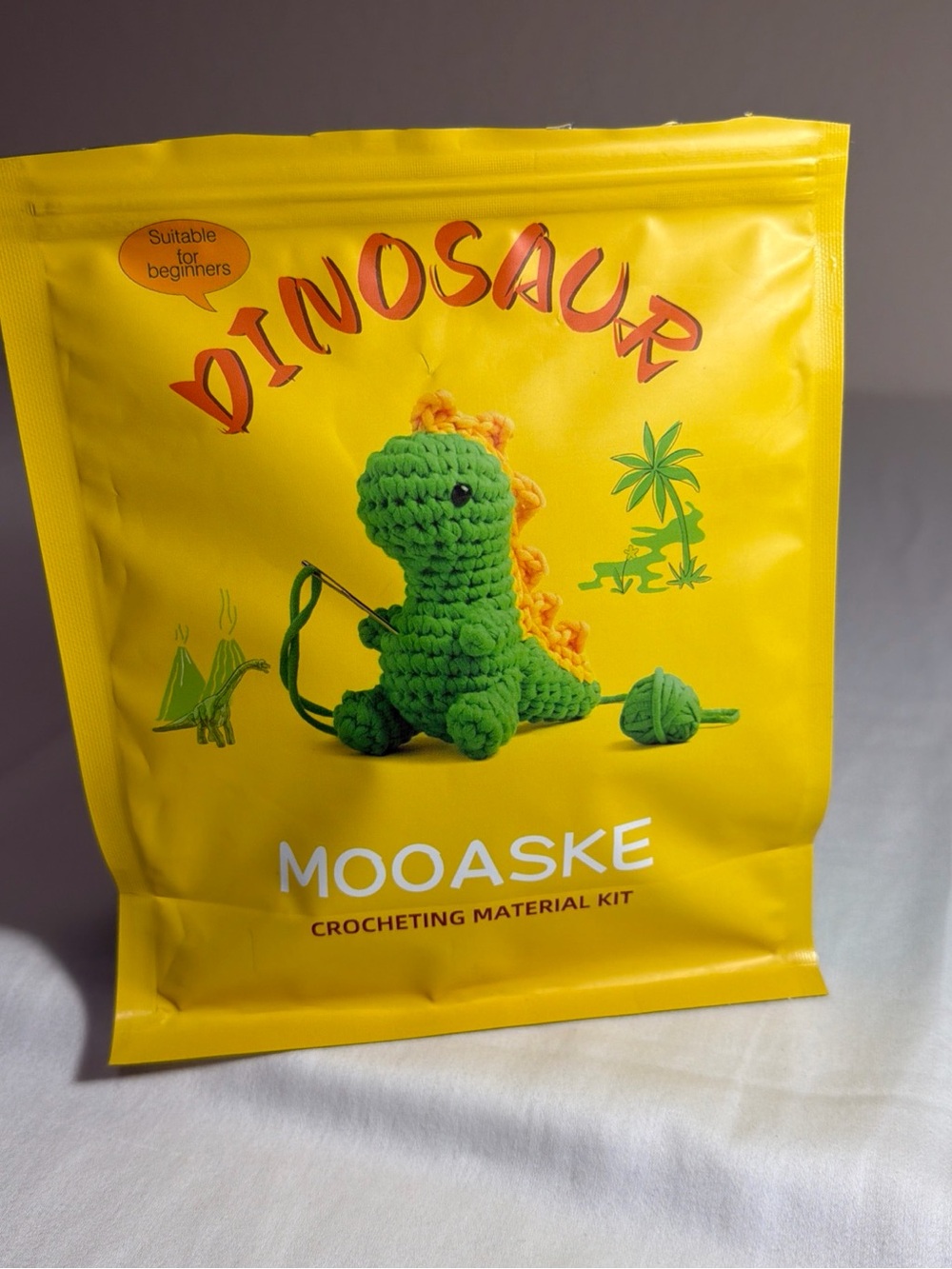Mooaske Dinosaur Crochet Kit For Beginners Learn To Crochet Amigurumi Craft Open